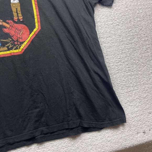 Y2K Learn About Death Metal Retro Kids Distressed Punk Rock Men Sz 2XL Black - Picture 5 of 15